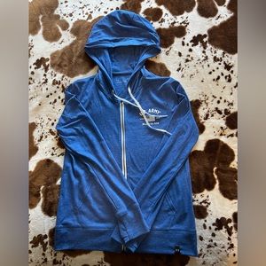 Under Armour Full Zip Hoodie Lightweight Light Blue Size Small